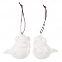 OISEAU HANG DENTELLE CER BLANC 6X4X6CM AS