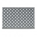 TAPIS PLASTIQUE TISSE ECLECTIC ANTHRACITE / BLANC PM