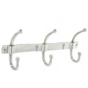 PORTEMANTEAU 3 CROCHET ARG ALU 44X9X20CM