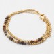 BRACELET PIERRE MULT L15+5CM