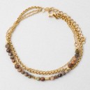 BRACELET PIERRE MULT L15+5CM