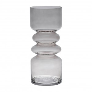 VASE ANIA GRIS D11.5XH27 VERRE