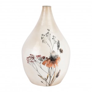 VASE FLORAL BLC NACRE D25XH42