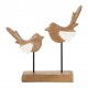 DECO 2 OISEAUX FLOREALS BL+N H26
