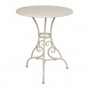 TABLE VOLUTES IVOIRE D71 X H75 CM