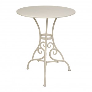 TABLE VOLUTES IVOIRE D71 X H75 CM