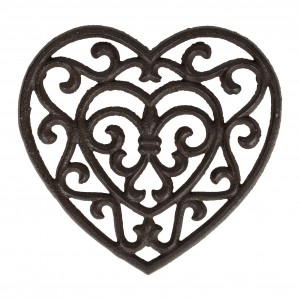 DESSOUS PLAT COEUR RHODONEA BRUN