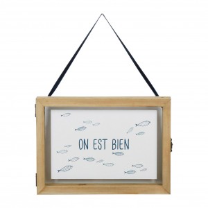 CADRE DECO BIEN RUBAN BL 18X25