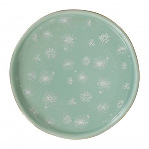 PLAT BEEZZ VERT D18 PORCELAINE