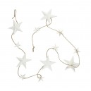 GUIRLANDE ETOILES MET BLANC LONG 130CM