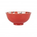 BOL FLEUR CHAMOUFLAGE ROUGE 30CL-D12.5XH6CM PORCELAINE