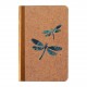 CARNET NOTE LIBELLULE OWARI BRUN 9X14CM-176 PAGES PAPIER KRAFT