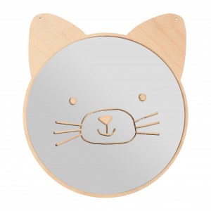 MIROIR CHATON NATUREL 23X26CM
