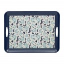 PLATEAU MAGIC BLUE BLANC 46X34