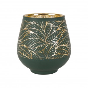 PHOTOPHORE FEUILLE VERT D9XH9