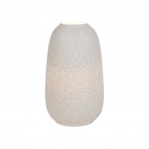 LAMPE ELLIPSE BLANC D14XH24CM