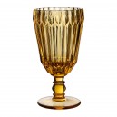 VERRE PIED FLEURIA JAUNE 30CL