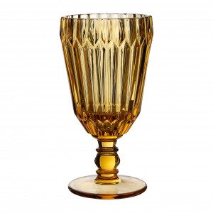 VERRE PIED FLEURIA JAUNE 30CL
